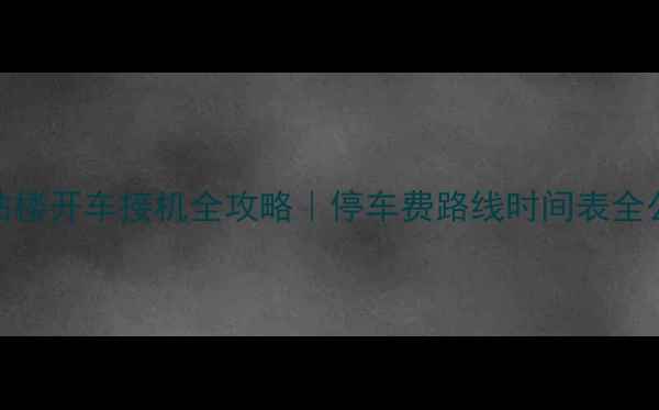 图片 T3航站楼开车接机全攻略｜停车费路线时间表全公开！