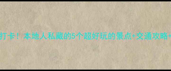 图片 ✨武汉站必打卡！本地人私藏的5个超好玩的景点+交通攻略+美食推荐🚇