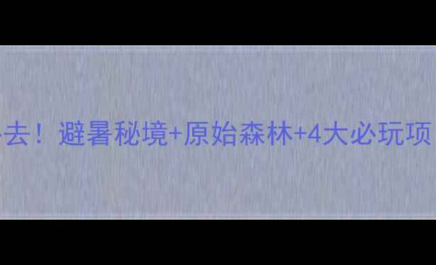 图片 ✨神龙架必去！避暑秘境+原始森林+4大必玩项目全攻略🌿