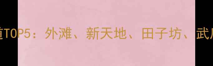 上海必打卡的网红街道TOP5外滩新天地田子坊武康路思南公馆全攻略