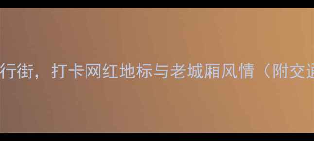 上海必逛的10条步行街打卡网红地标与老城厢风情附交通攻略美食推荐