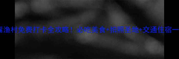 图片 上海金山嘴渔村免费打卡全攻略！必吃美食+拍照圣地+交通住宿一网打尽🌊2