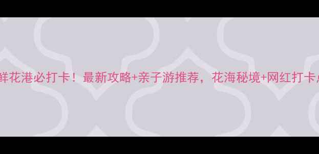上海鲜花港必打卡最新攻略亲子游推荐花海秘境网红打卡点全
