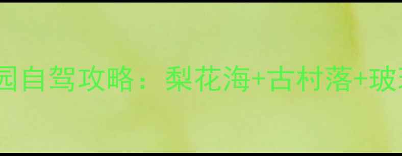 图片 中原春色天花板！宁陵万亩梨园自驾攻略：梨花海+古村落+玻璃栈道全攻略（附交通住宿）2
