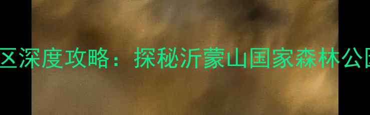 临沂费县银座天蒙旅游区深度攻略探秘沂蒙山国家森林公园必去景点与秘境玩法