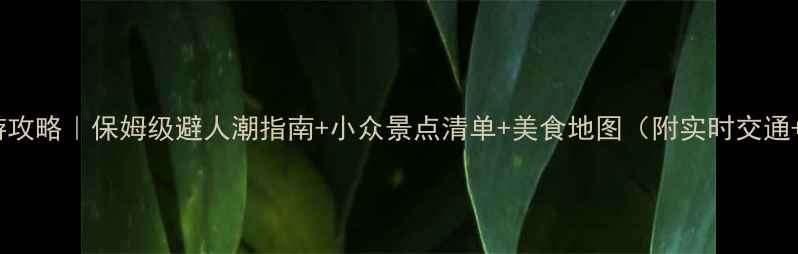 图片 五一海南旅游攻略｜保姆级避人潮指南+小众景点清单+美食地图（附实时交通+住宿推荐）2