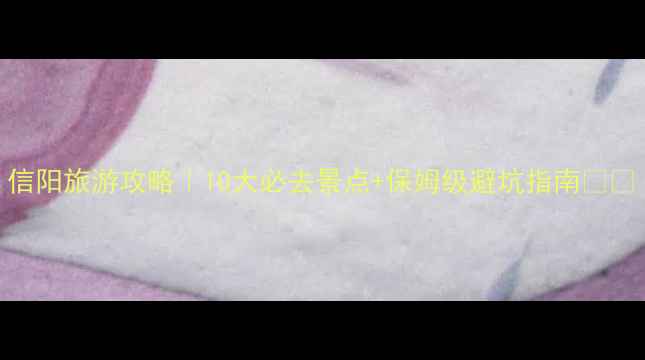 图片 信阳旅游攻略｜10大必去景点+保姆级避坑指南🌿🚗