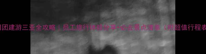 公司团建游三亚全攻略员工旅行体验分享必去景点清单附超值行程表