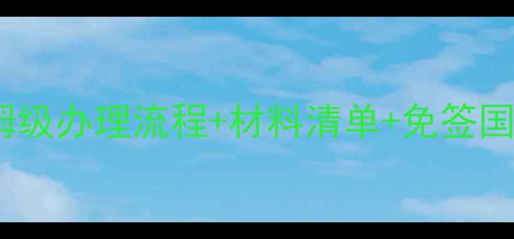 出国旅游签证全攻略保姆级办理流程材料清单免签国家清单附手把手教程
