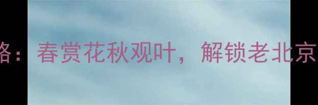 图片 北京十大必游公园全攻略：春赏花秋观叶，解锁老北京烟火气与皇家园林之美2