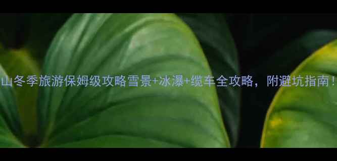 图片 华山冬季旅游保姆级攻略雪景+冰瀑+缆车全攻略，附避坑指南！1