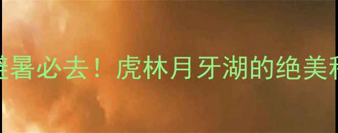 图片 哈尔滨周边游｜避暑必去！虎林月牙湖的绝美秋日打卡攻略🍂📸