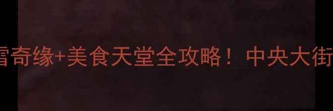 哈尔滨旅游攻略冰雪奇缘美食天堂全攻略中央大街冰雪大世界必玩清单