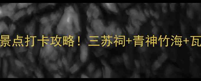 四川眉山必去景点打卡攻略三苏祠青神竹海瓦尔登湖全攻略