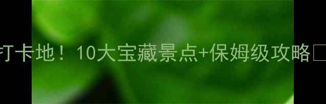 图片 大连亲子游必去打卡地！10大宝藏景点+保姆级攻略🍼（附避坑指南）