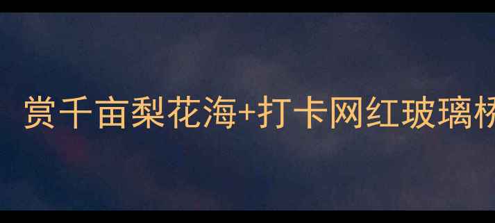 宁陵万亩梨园春游全攻略赏千亩梨花海打卡网红玻璃桥吃遍农家宴的终极指南
