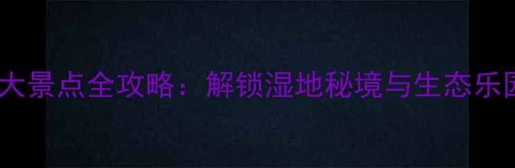 图片 崇明岛必去十大景点全攻略：解锁湿地秘境与生态乐园的终极玩法1