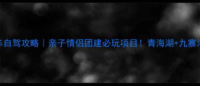 川西越野卡丁车自驾攻略亲子情侣团建必玩项目青海湖九寨沟2天1夜全攻略
