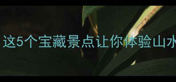 图片 常宁周边游攻略：这5个宝藏景点让你体验山水人文与美食盛宴2