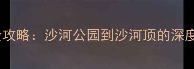 广州沙河必玩景点全攻略沙河公园到沙河顶的深度游路线及隐藏玩法