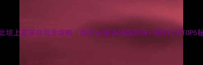 图片 张北坝上草原自驾全攻略｜新手必看保姆级路线+拍照打卡TOP5秘境