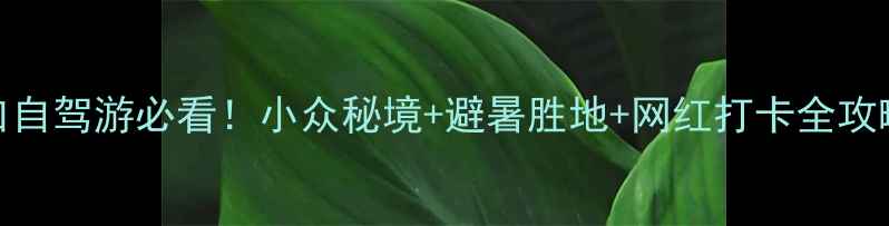 图片 张家口自驾游必看！小众秘境+避暑胜地+网红打卡全攻略🚗✨