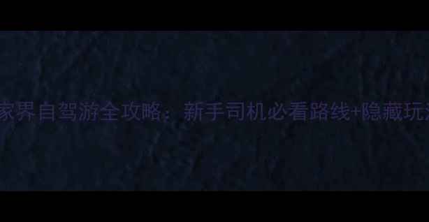 图片 张家界自驾游全攻略：新手司机必看路线+隐藏玩法2