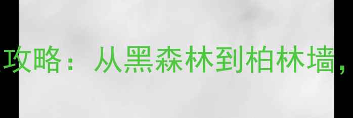 图片 德国必去十大旅游景点深度攻略：从黑森林到柏林墙，解锁德式浪漫与历史秘境1