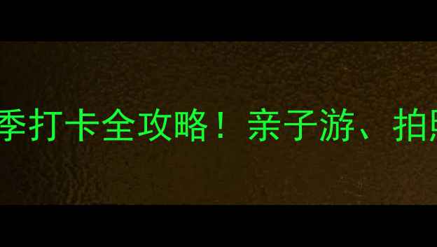 必去理由顺义国际鲜花港秋季打卡全攻略亲子游拍照圣地赏花攻略一次说清