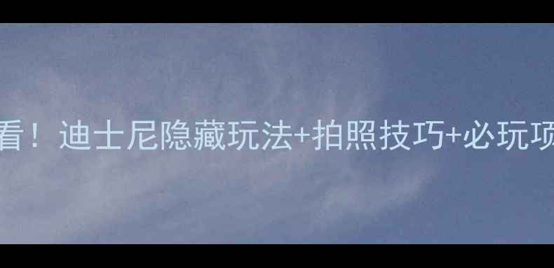 图片 打工人周末必看！迪士尼隐藏玩法+拍照技巧+必玩项目全攻略🎢✨