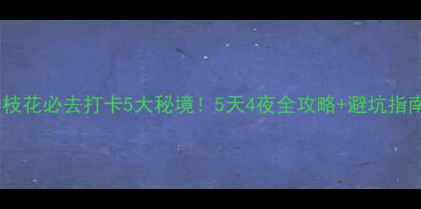 攀枝花必去打卡5大秘境5天4夜全攻略避坑指南
