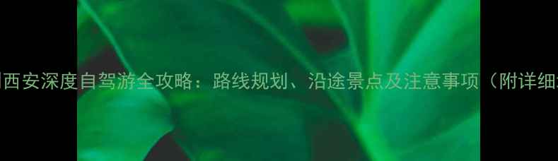 图片 新疆到西安深度自驾游全攻略：路线规划、沿途景点及注意事项（附详细地图）