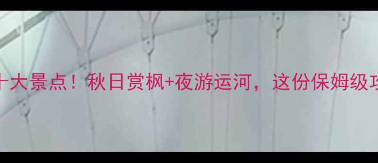 无锡必去十大景点秋日赏枫夜游运河这份保姆级攻略收好