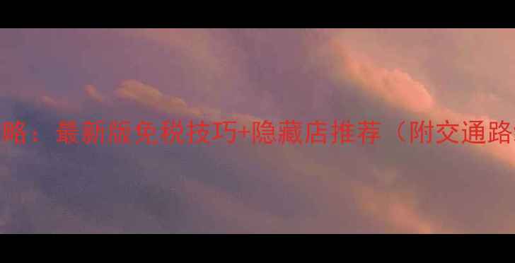 图片 日本LV购物全攻略：最新版免税技巧+隐藏店推荐（附交通路线+避坑指南）1