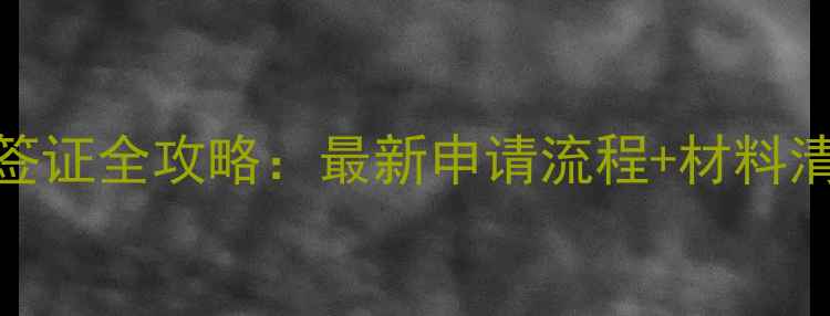 日本个人旅游签证全攻略最新申请流程材料清单避坑指南