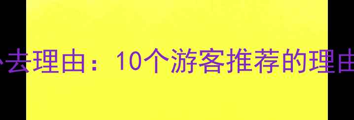 日照灯塔风景区必去理由10个游客推荐的理由及深度玩法攻略
