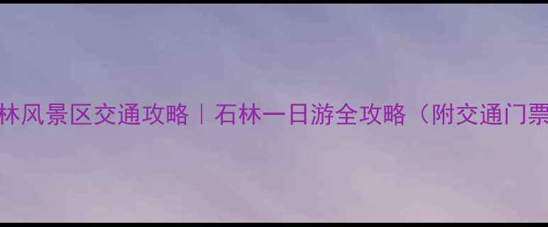 图片 昆明到石林风景区交通攻略｜石林一日游全攻略（附交通门票拍照点）