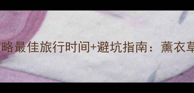 图片 普罗旺斯旅游攻略最佳旅行时间+避坑指南：薰衣草季葡萄酒节全1