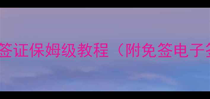 图片 最新攻略新加坡旅游签证保姆级教程（附免签电子签全流程+避坑指南）