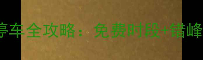 图片 最新湖南省植物园停车全攻略：免费时段+错峰技巧+周边交通指南