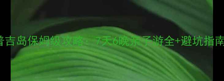 图片 最新版ClubMed普吉岛保姆级攻略：7天6晚亲子游全+避坑指南（附真实体验）