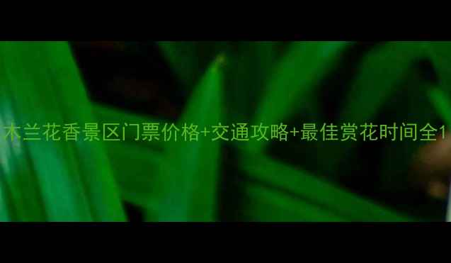 图片 木兰花香景区门票价格+交通攻略+最佳赏花时间全1