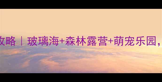 杭州湾海皮岛亲子自驾全攻略玻璃海森林露营萌宠乐园人均200玩转长三角秘境