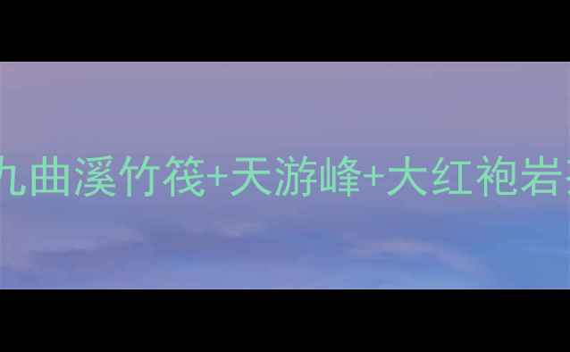 图片 武夷山必游景点全攻略：九曲溪竹筏+天游峰+大红袍岩茶体验，保姆级旅游指南1