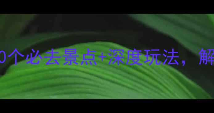 图片 永州旅游攻略：10个必去景点+深度玩法，解锁山水人文秘境1