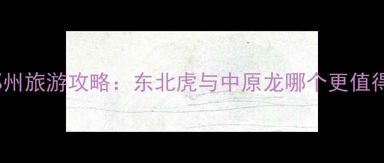 图片 沈阳vs郑州旅游攻略：东北虎与中原龙哪个更值得打卡？2