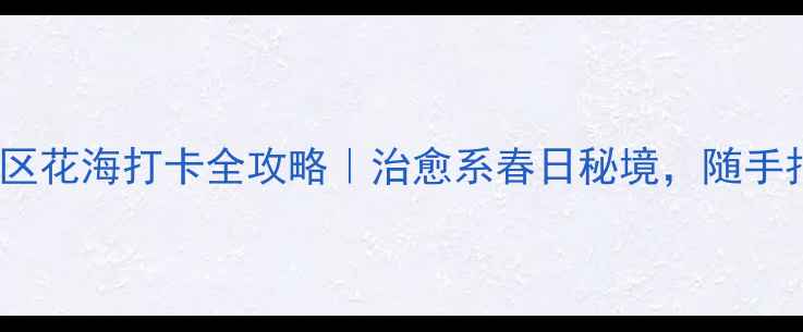 图片 泰安天颐湖景区花海打卡全攻略｜治愈系春日秘境，随手拍都是大片！2