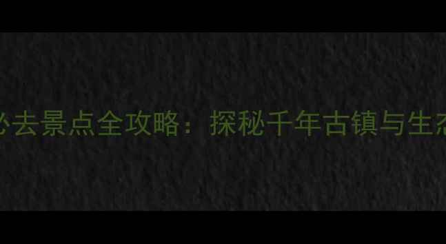 图片 洪湖瞿家湾必去景点全攻略：探秘千年古镇与生态湿地的双重