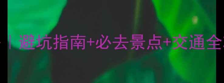 深圳到香港旅游攻略避坑指南必去景点交通全攻略附省钱秘籍