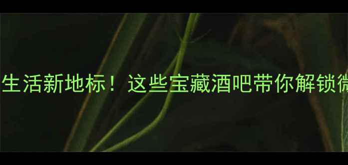 图片 深圳龙岗夜生活新地标！这些宝藏酒吧带你解锁微醺新体验1